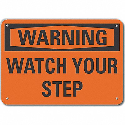LYLE LCU60088RA14X10 Reflective Steps Warning Sign 10inx14in Alum
