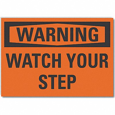 LYLE LCU60088RD10X7 Steps Warning Reflective Label 7inx10in