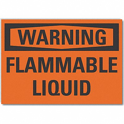 LYLE LCU60090ND10X7 Flammable Liquid Warning Lbl 7x10in
