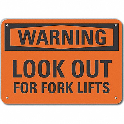 LYLE LCU60100NP14X10 Lift Truck Traffic Warning Sign 10x14in Plastic