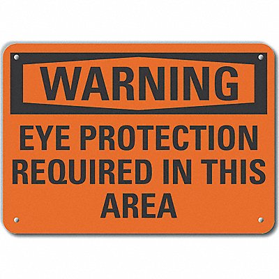 LYLE LCU60123NA10X7 Alum Eye Warning Sign 7x10in Alum