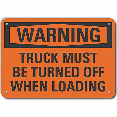 LYLE LCU60126RA10X7 Reflective Loading Unloading Warning Sign 7x10in