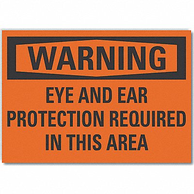 LYLE LCU60143RD7X5 Eye Ear Warning Reflective Label 5inx7in