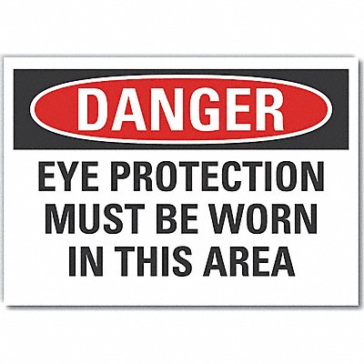 LYLE LCU40589ED10x7 Danger Sign 7 in x 10 in Non-PVC Polymer
