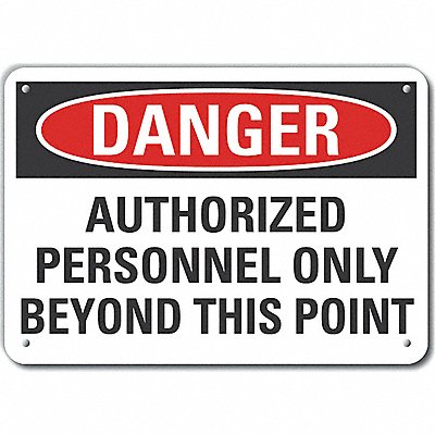 LYLE LCU40602RA10X7 Danger Sign 7 in x 10 in Aluminum