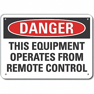 LYLE LCU40608NA10X7 Alum Machine Operation Danger Sign 7x10in