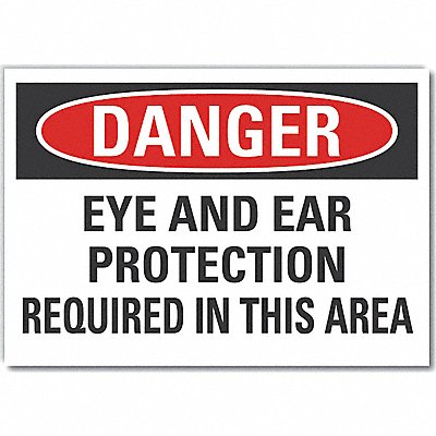 LYLE LCU40610ED10x7 Danger Sign 7 in x 10 in Non-PVC Polymer