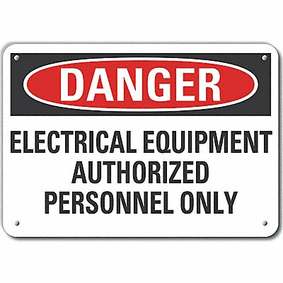 LYLE LCU40620NA10X7 Danger Sign 7 in x 10 in Aluminum