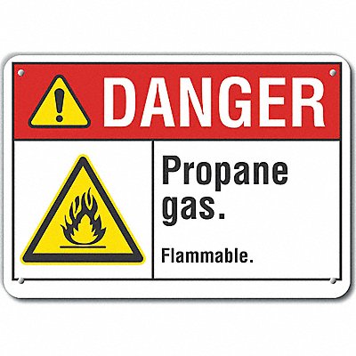 LYLE LCU40013RA10X7 Danger Sign 7 in x 10 in Aluminum