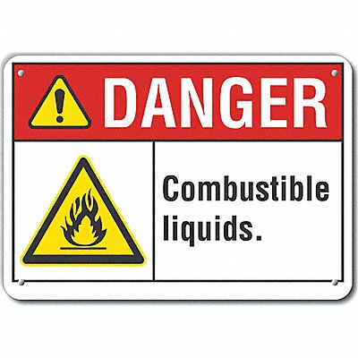 LYLE LCU40015RA10X7 Danger Sign 7 in x 10 in Aluminum