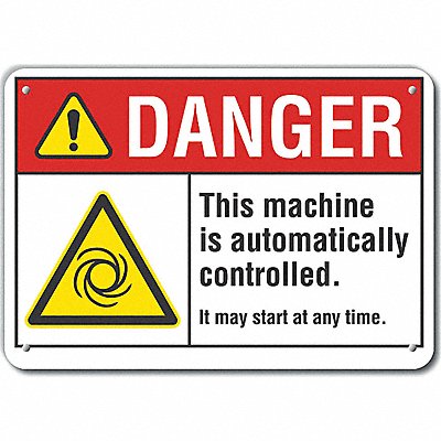 LYLE LCU40023NA10X7 Danger Sign 7 in x 10 in Aluminum