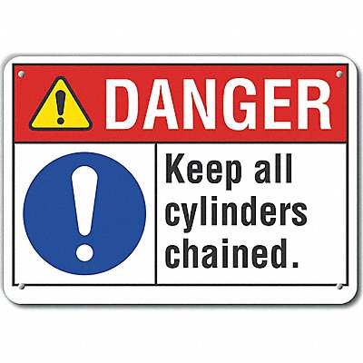 LYLE LCU40084NA10X7 Danger Sign 7 in x 10 in Aluminum