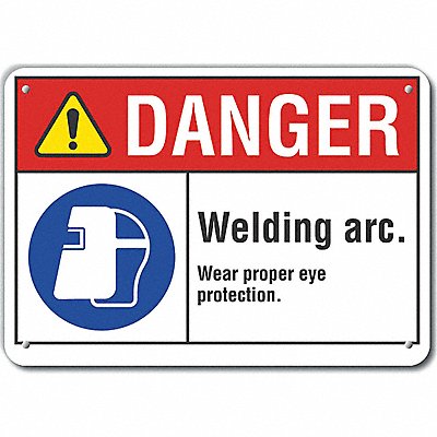 LYLE LCU40103NA10X7 Danger Sign 7 in x 10 in Aluminum