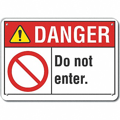LYLE LCU40119RA10X7 Danger Sign 7 in x 10 in Aluminum