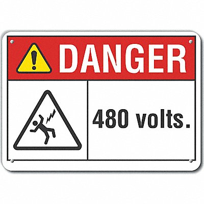 LYLE LCU40155NA10X7 Danger Sign 7 in x 10 in Aluminum