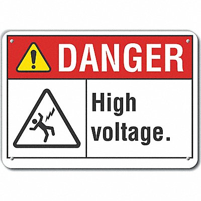 LYLE LCU40156NA10X7 Danger Sign 7 in x 10 in Aluminum