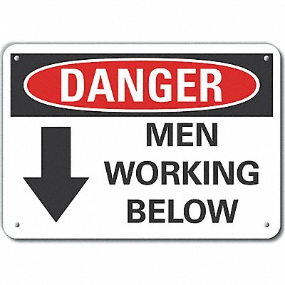 LYLE LCU40185NA10X7 Danger Sign 7 in x 10 in Aluminum