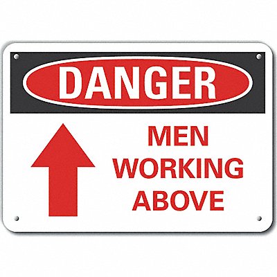 LYLE LCU40190NA10X7 Alum Men Working Danger Sign 7x10in Alum
