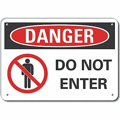 LYLE LCU40196NA10X7 Danger Sign 7 in x 10 in Aluminum