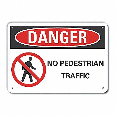 LYLE LCU40206NA10X7 Danger Sign 7 in x 10 in Aluminum