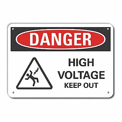 LYLE LCU40234RA10X7 Danger Sign 7 in x 10 in Aluminum
