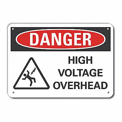 LYLE LCU40235NA10X7 Danger Sign 7 in x 10 in Aluminum
