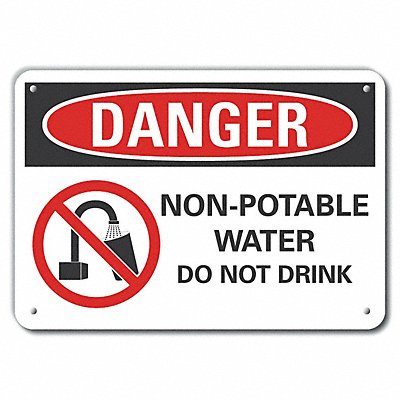 LYLE LCU40277NA14X10 Alum Potable Water Danger Sign 10x14in