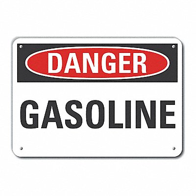 LYLE LCU40313RA10X7 Rflct Gasoline Danger Sign 7x10in Alum