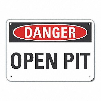 LYLE LCU40315NA10X7 Danger Sign 7 in x 10 in Aluminum