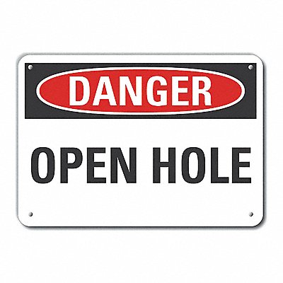 LYLE LCU40330NA10X7 Danger Sign 7 in x 10 in Aluminum