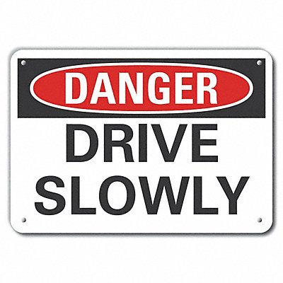LYLE LCU40353NA10X7 Alum Traffic Safety Danger Sign 7x10in