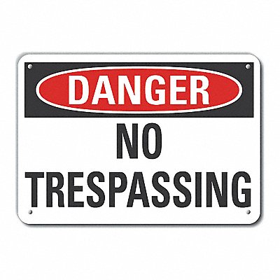 LYLE LCU40371NA10X7 Danger Sign 7 in x 10 in Aluminum