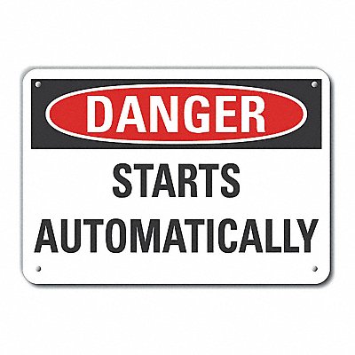 LYLE LCU40437RA10X7 Reflective Machine Operation Danger Sign 7x10in