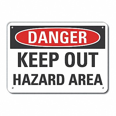 LYLE LCU40439NA10X7 Danger Sign 7 in x 10 in Aluminum