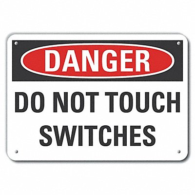 LYLE LCU40444RA14X10 Reflective Machine & Operation Danger Sign: Aluminum, Mounting Holes Sign Mounting, Engineer Grade