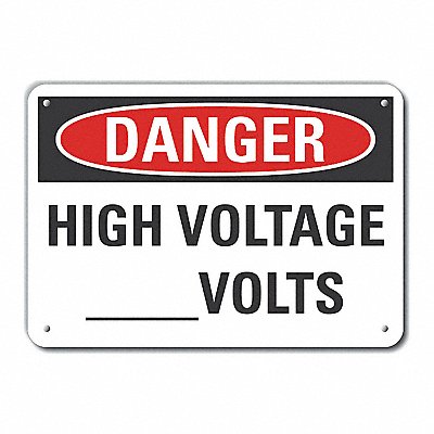 LYLE LCU40447NP14X10 High Voltage Danger Sign 10x14in Plastic