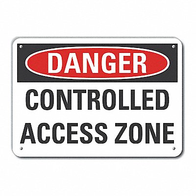 LYLE LCU40454RA10X7 Danger Sign 7 in x 10 in Aluminum