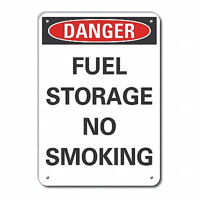 LYLE LCU40462NA14X10 Alum No Smoking Danger Sign 14x10in Alum