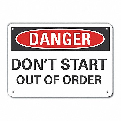 LYLE LCU40470NA10X7 Alum Machine Operation Danger Sign 7x10in