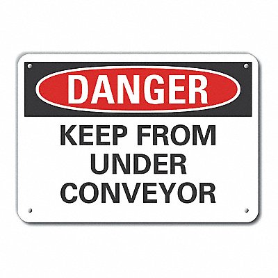 LYLE LCU40475NA14X10 Alum Conveyor Safety Danger Sign 10x14in