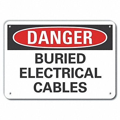 LYLE LCU40479RA10X7 Danger Sign 7 in x 10 in Aluminum