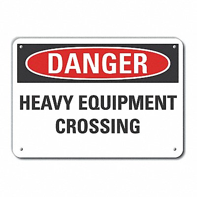 LYLE LCU40480NA10X7 Alum Traffic Safety Danger Sign 7x10in