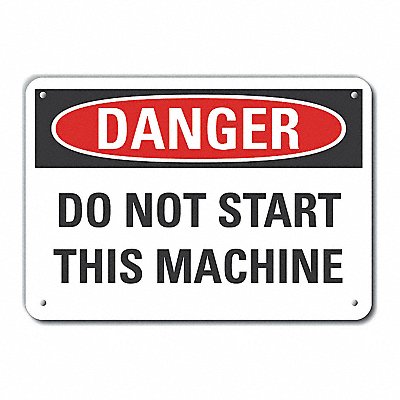 LYLE LCU40487RA10X7 Danger Sign 7 in x 10 in Aluminum