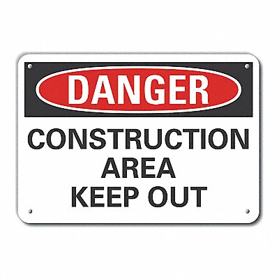 LYLE LCU40491NA10X7 Danger Sign 7 in x 10 in Aluminum