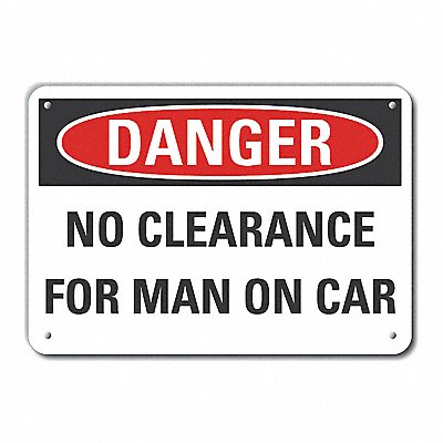LYLE LCU40498NA10X7 Alum No Clearance Danger Sign 7x10in
