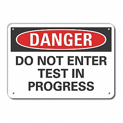 LYLE LCU40502NA10X7 Danger Sign 7 in x 10 in Aluminum