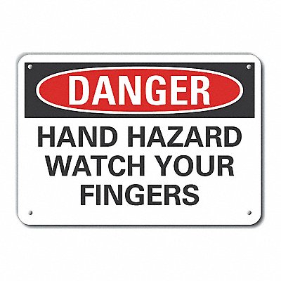 LYLE LCU40508NA10X7 Danger Sign 7 in x 10 in Aluminum