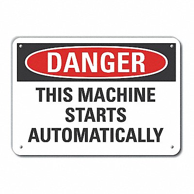 LYLE LCU40531NA10X7 Danger Sign 7 in x 10 in Aluminum
