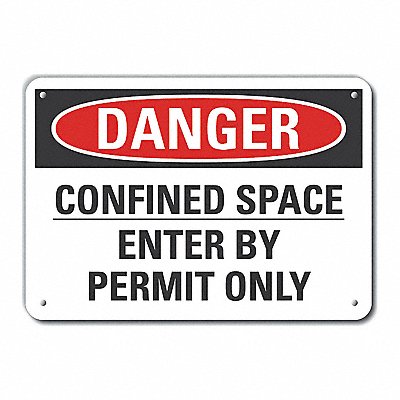 LYLE LCU40538NA10X7 Danger Sign 7 in x 10 in Aluminum