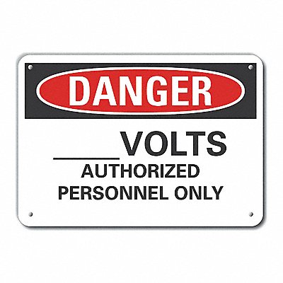 LYLE LCU40542NA14X10 Alum Voltage Danger Sign 10x14in Alum